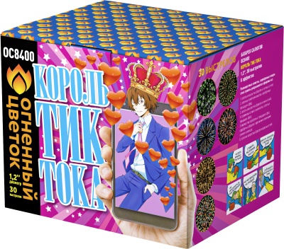 Король Тик-Тока Батарея салютов купить в Екатеринбурге | ekb.salutsklad.ru